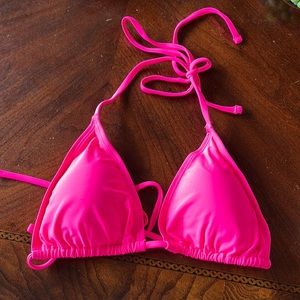 hot pink string bikini top size large
